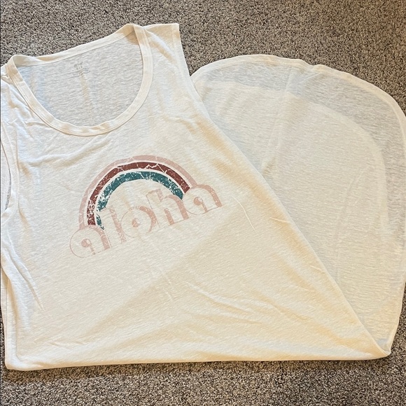 aerie Dresses & Skirts - ⭐️ 3/$20 Aerie white aloha rainbow dress small